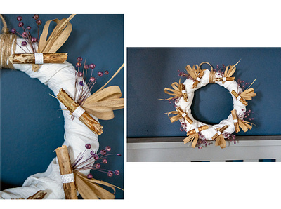 Shamanic Christmas: linen decor design floristic flowers