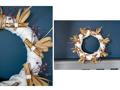 Shamanic Christmas: linen decor design floristic flowers