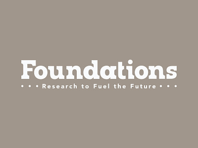Foundations Wordmark logo series wordmark