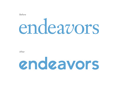 Before and After: Endeavors Identity