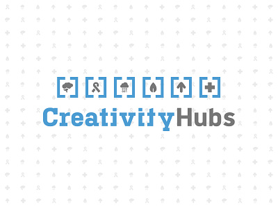 Creativity Hubs Identity branding design education identity logo research science symbols vector wordmark