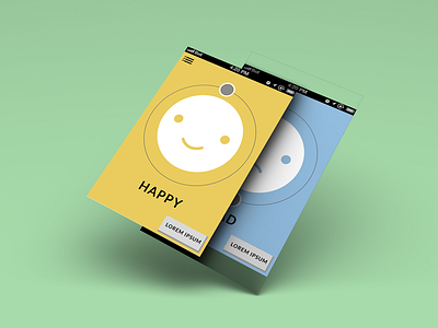 Mobile App Mood Screen app face ios mobile mood navigation pastel smiley ux
