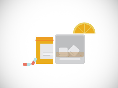 Boozin' alcohol design drugs icon illustration illustrator liquor orange pills vector