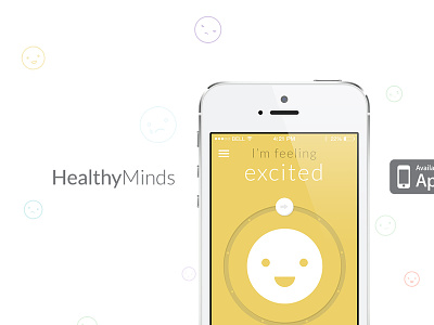 Healthy Minds App Webpage app design face illustration launch mobile webdesign website