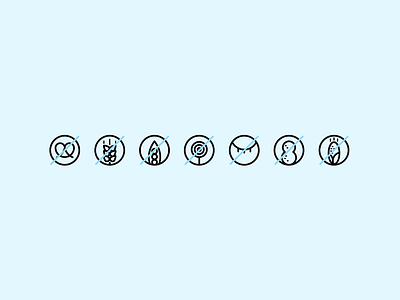 Intolerant Icons allergies design gluten free icons iconset line icon sugar free