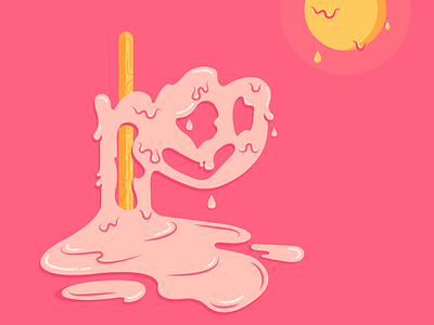 Summer Vibez at Playground design ice cream illustration melting popsicle summer summer time sun