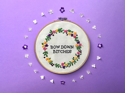 Not Your Average Housewife beyonce embroidery floral stitch