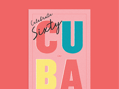 Cuban Birthday birthday card cuba design sixty