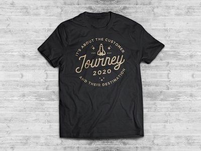UX T-Shirt – "It's About the Journey" branding branding design design graphic design icon illustration logo t shirt typography vector