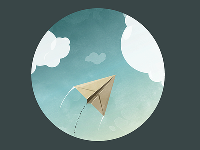 Paper Plane cloud direction document email file flight fly illustration mail paper plane sky