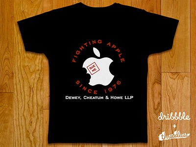 Dewey, Cheatum & Howe LLP apple copyright dribbble infringement lawsuit litigation threadless trademark tshirts