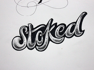 Stoked blocky bold comic fun hand drawn intense lettering rounded stoked thick type