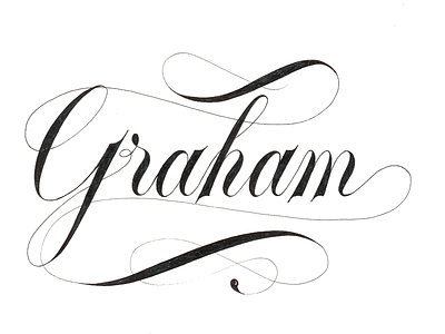 Graham flourishes graham hand drawn lettering pen script sketch type