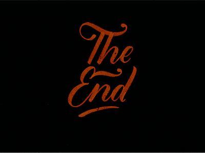 The End brush brush pen cursive end flourishes hand drawn hand lettering lettering markers script type
