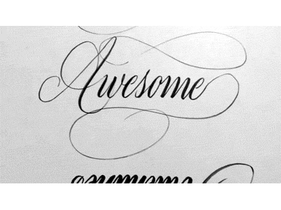 Awesome [GIF] awesome brush brushpen cursive gif hand drawn hand lettering lettering script type typography