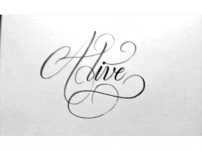 Alive [GIF] alive brush brushpen cursive gif hand drawn hand lettering lettering script type typography