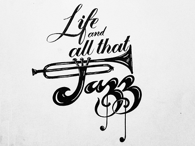 Life and Jazz bold brush brushpen cursive hand drawn hand lettering jazz lettering life script tombow typography