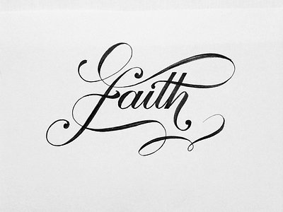 Faith bold brush brushpen cursive faith hand drawn hand lettering lettering script tombow type typography