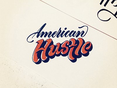 Hustle american bold brush brushpen cursive hand drawn hand lettering hustle lettering script tombow typography