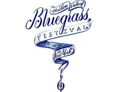 Hudson Valley Bluegrass Festival bluegrass brush brushpen cursive hand drawn hand lettering jazz lettering script tombow type typography