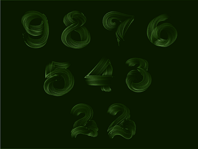 Numbers curl curves geometry lettering numbers spiral texture type typography vectors