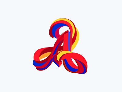 A colorful colors curves experimental lettering numbers playful spirals type typography