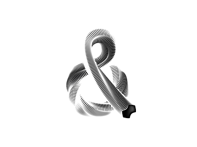 Ampersand ampersand curves experimental glyph lettering playful spirals type typography white