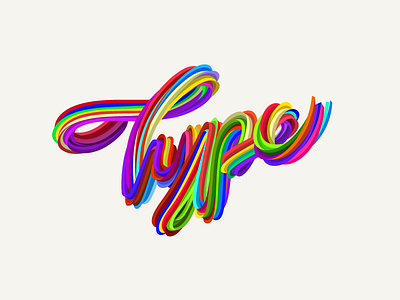 Typehype colorful colors curves experimental geometry lettering letters playful spirals triangles type typography