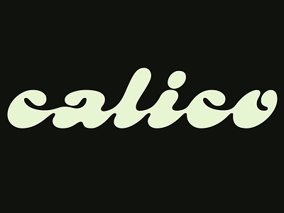 Calico badge cursive grille grillebadge hifispeakers lettering lettermark logo type typography wordmark