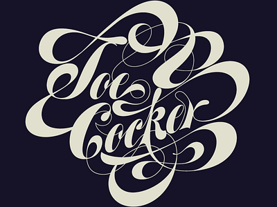 Joe Cocker cursive flourishes joecocker lettering script swashes type typography