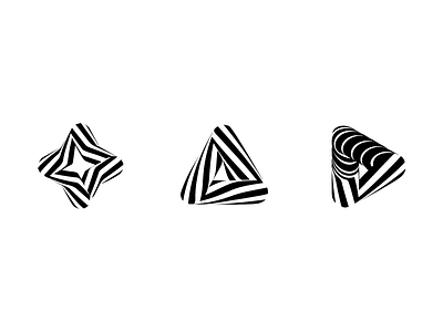 eschermetry black and white continuity escher forms geometry logos pattern shapes stars stripes triangles