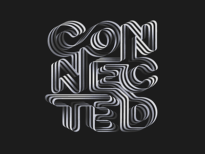 Connected campaign connected continuity lettering stripes type