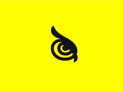 Owl birds illustration logo logomark owl yellow
