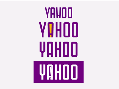 Yahoo Rebrand ! geometric logo rebranding type wordmark yahoo