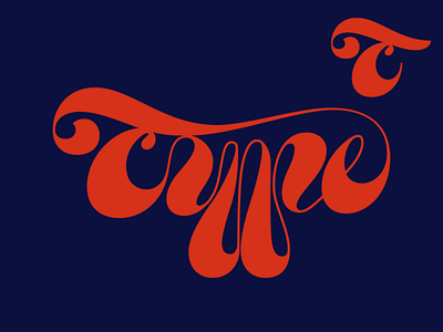 T - Type 36daysoftype chunky cursive hand lettering lettering t type typedesign typography