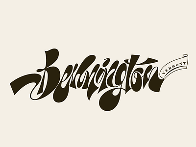 Bennington, VT bennington bold cursive hand lettering lettering script type typography vermont