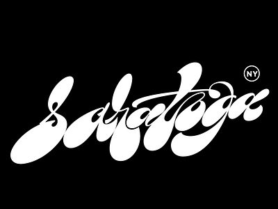 Saratoga, NY bold cursive hand lettering lettering newyork saratoga script type typography upstateny