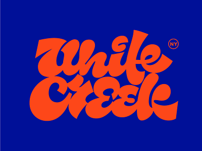 Whitecreek, NY bold cursive hand lettering lettering newyork script type typography upstateny whitecreek
