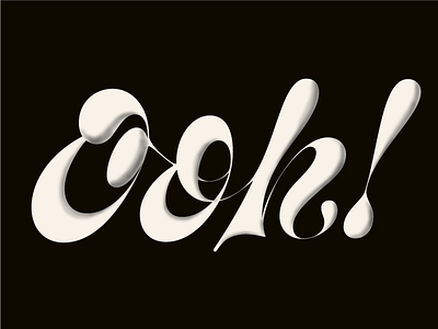 Ooh! cursive hand lettering lettering ooh! script shadows type typography