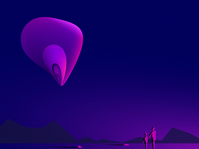 Unknown abstract architecture colors floating flying object illustration landscape people shell sunlight unknown