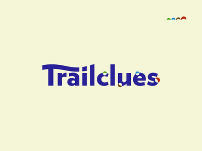 Trailclues activities app clues colors family fun history outdoors trail treasure hunt wordmark