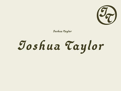 JoshuaTaylor Monogram branding identity italics joshua lettering monogram vintage