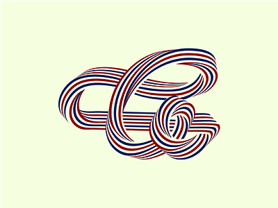 Stripes american bend ce colors cursive experimentation lettering perspective stripes strokes twisted typography