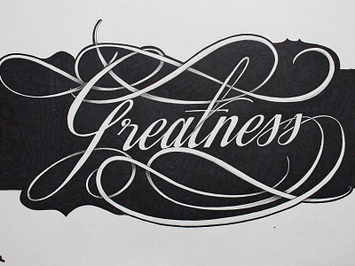 Greatness (Lettering) curls cursive curvy great greatness letter lettering ribbon twisted