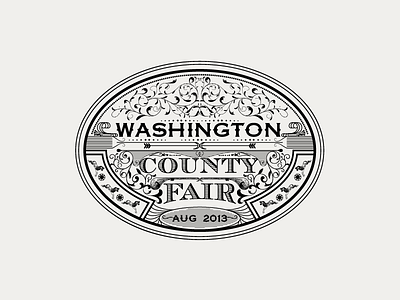 Washington County Fair carousel classic county curls details fair lines linework swirls typography vintage washington