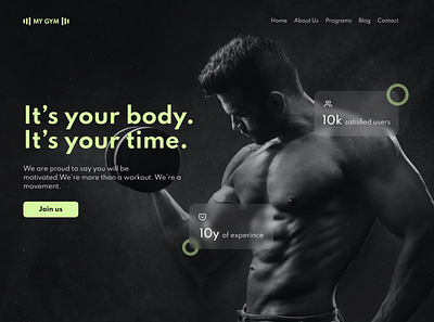 Landing page - Daily UI 003 gym landingpage neon ui uidesign ux webdesign