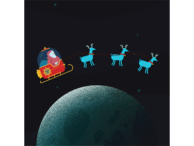 Happy xmas for everyone! gif planet reindeer santa space xmas