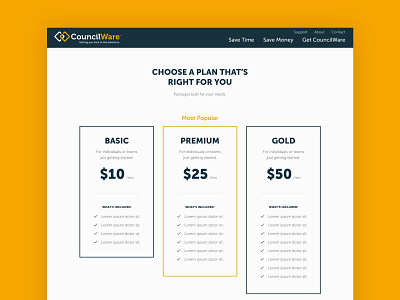 CouncilWare Pricing Page pricing scouts webpage