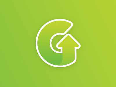 Hudlies United For Growing Greener environment g gradient green growth letter logo mark recycle