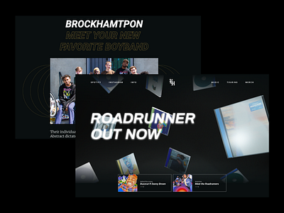 BROCKHAMPTON - Music Page 3d blender branding design graphic design homepage music typogaphy ui uiux visual design webdesign